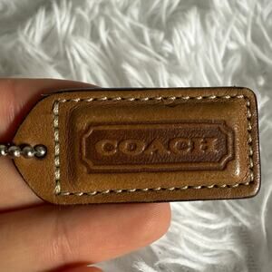 1.5" y2k COACH Vintage Fob Bag Charm Hang tag Hangtag